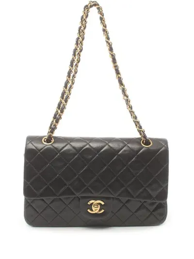 Pre-owned Chanel 1994-1996 Double Flap Shoulder Bag In 黑色