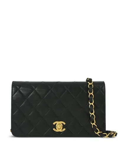 Pre-owned Chanel 2002 Mini Full Flap Shoulder Bag In 黑色