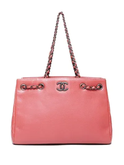 Pre-owned Chanel 2016-2017 Cc Leather Shoulder Bag In Pink