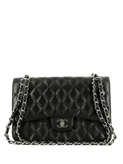 Pre-owned Chanel 2018 Jumbo Timeless Shoulder Bag In 黑色