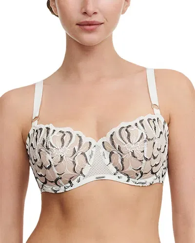 Chantelle Fleur Demi Bra In Milk,black