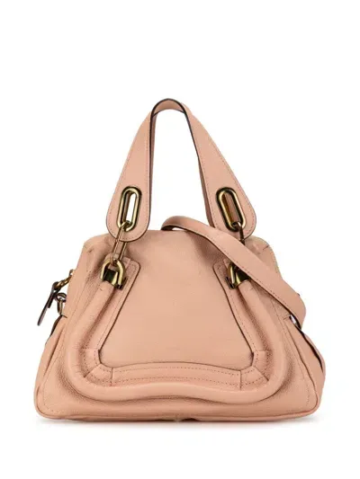 Pre-owned Chloé 2012 Small Leather Paraty Satchel In Pink