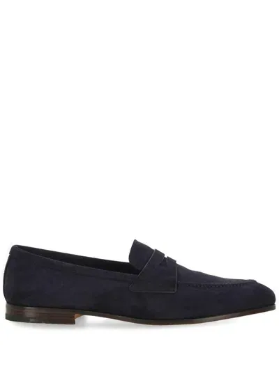 Church's Almond-toe Suede Loafers In Blue