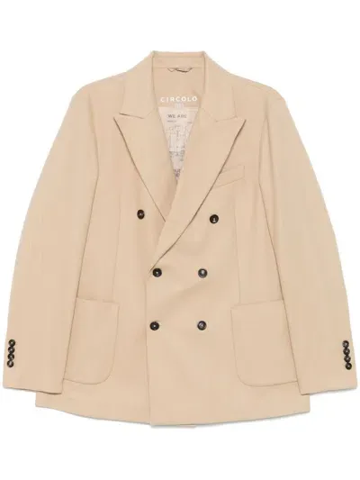 Circolo 1901 Virgin Wool Blazer In Neutrals