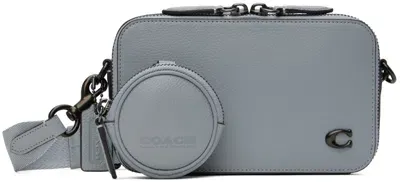 Coach Gray Charter Slim Crossbody Bag In Grey Blue