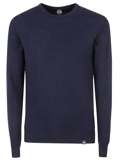 Colmar Rib Trim Plain Knit Sweater In Blue