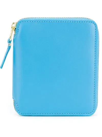 Comme Des Garçons Wallet Zip-aournd Wallet In Blue