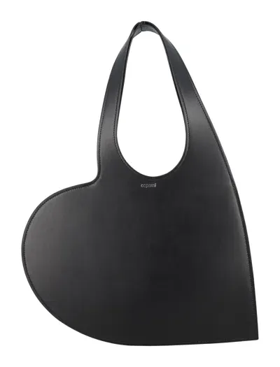 Coperni Mini Heart Tote Bag In Black