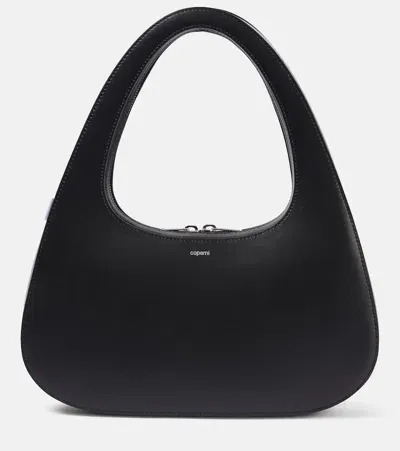 Coperni Swipe Large Leather Tote Bag In Schwarz