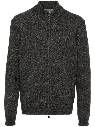 Corneliani Mélange Cardigan In Grey