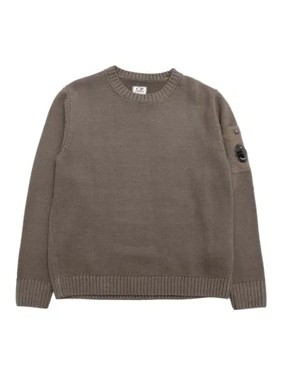 C.p. Company Undersixteen Kids' Crewneck Sweater In Black