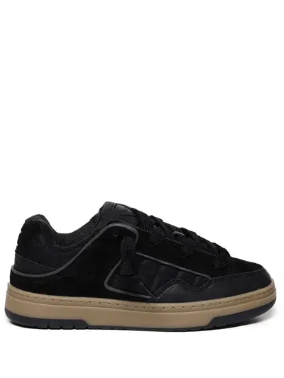 Date Leather Sneakers In Black