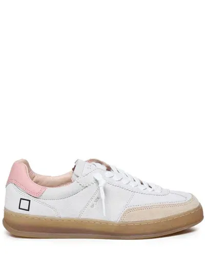 Date Leather Sneakers In White