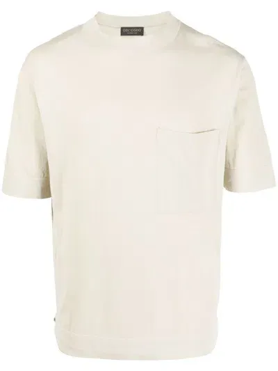 Dell'oglio T-shirt Mit Brusttasche In Neutrals