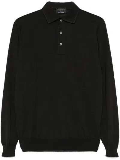 Dell'oglio Fine-knit Polo Shirt In Grün