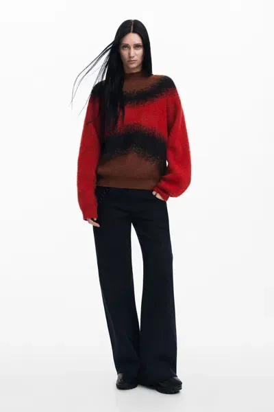 Desigual Maitrepierre Gradient Sweater In Red