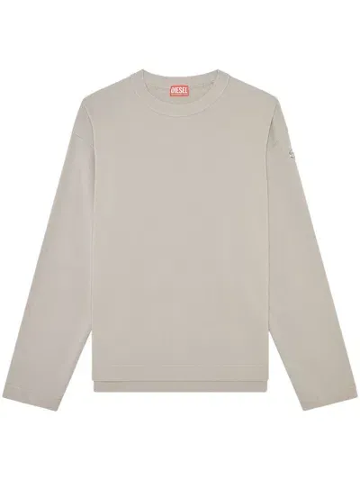 Diesel Oval-d Oversized Sweatshirt In Grey