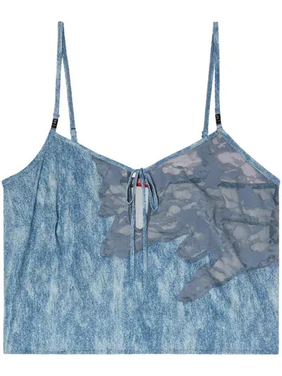 Diesel X Savage X Fenty Lace Camisole In Blue