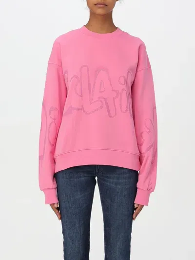 Disclaimer Sweatshirt  Woman Color Fuchsia