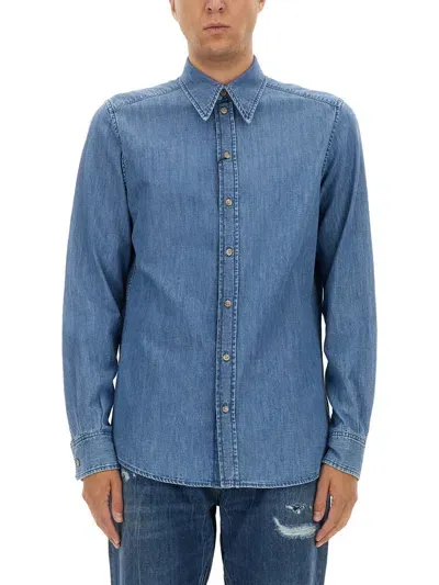 Dolce & Gabbana Cotton Shirt In Denim