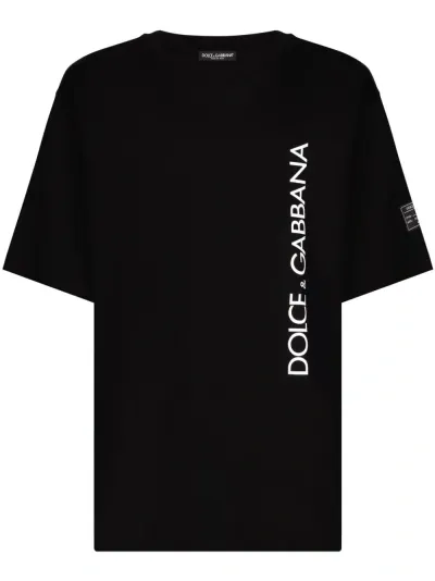 Dolce & Gabbana Logo-print Cotton T-shirt In Black