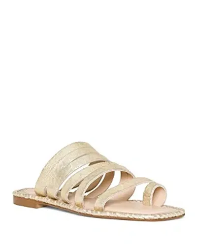 Donald Pliner Women's Slip On Toe Ring Strappy Sandals In Platino