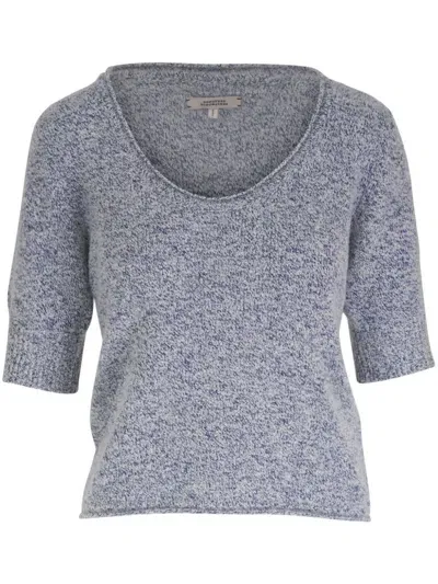 Dorothee Schumacher Scoop Neck Knit Top In Blue