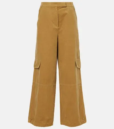 Dorothee Schumacher Twisted Structure Corduroy Wide-leg Pants In Brown