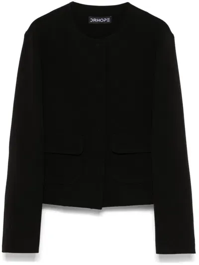 Drhope Crew-neck Jacket In Black