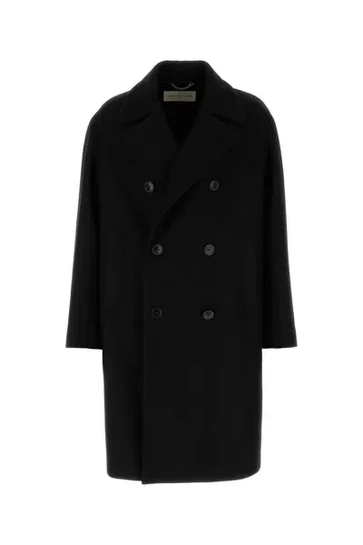 Dries Van Noten Black Wool Blend Coat