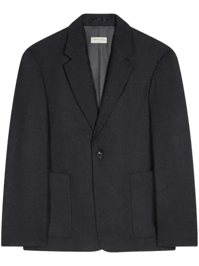 Dries Van Noten Wool Blazer In Grey