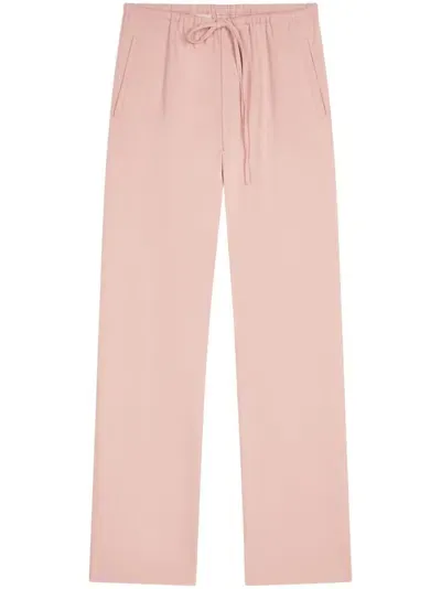 Dries Van Noten Wool Track Pants In Pink