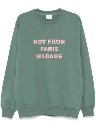 Drôle De Monsieur Sweatshirt With Print In Green