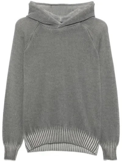 Drumohr Cashmere Hoodie In Grey