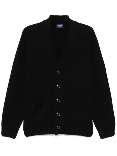 Drumohr Merino Wool Cardigan In Black