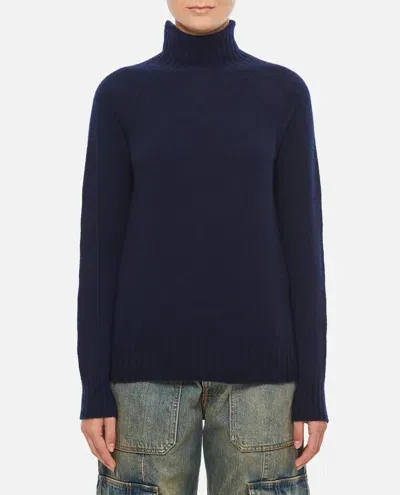 Drumohr Turtleneck Sweater In Blue