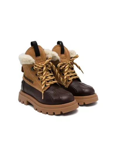 Dsquared2 Kids' Ankle Boots In Brown