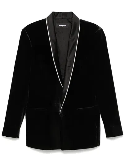 Dsquared2 Shawl-lapels Blazer In Black