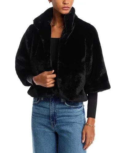 Echo Sheared Mink Faux Fur Jacket In Black