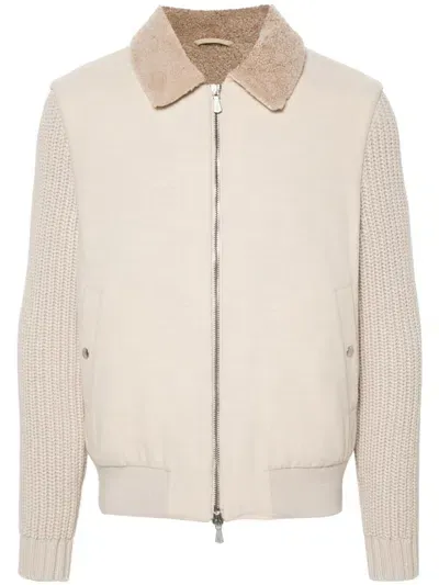 Eleventy Wool Jacket In Neutrals