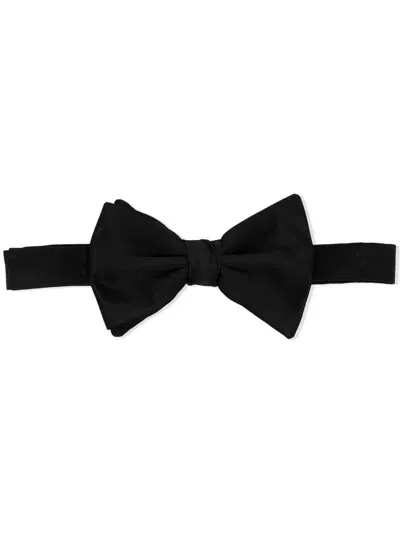 Emporio Armani Clip-fastening Bow Tie In Black