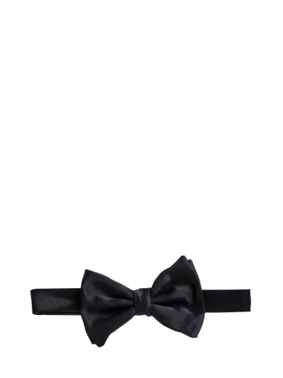 Emporio Armani Clip-fastened Bow Tie In Black