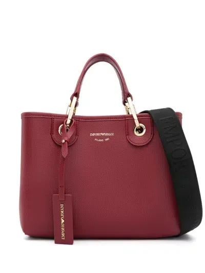 Emporio Armani Shopping Bag In Red