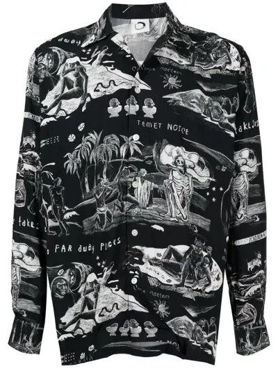 Endless Joy Graphic-print Long-sleeve Shirt In Black