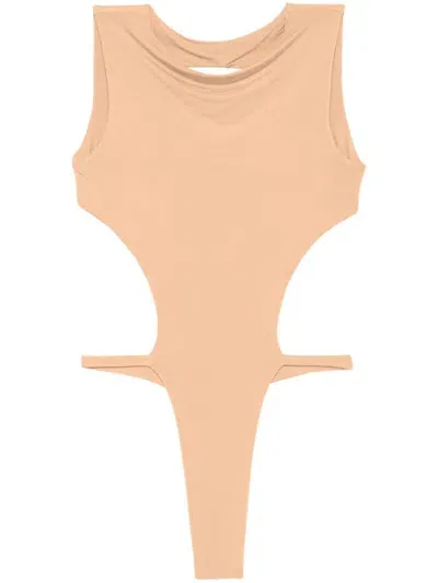 Entire Studios Valve Bodysuit In Neutrals