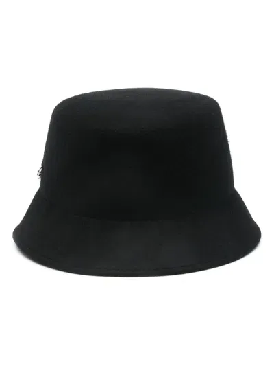 Ermanno Scervino Safety-pin Bucket Hat In Black