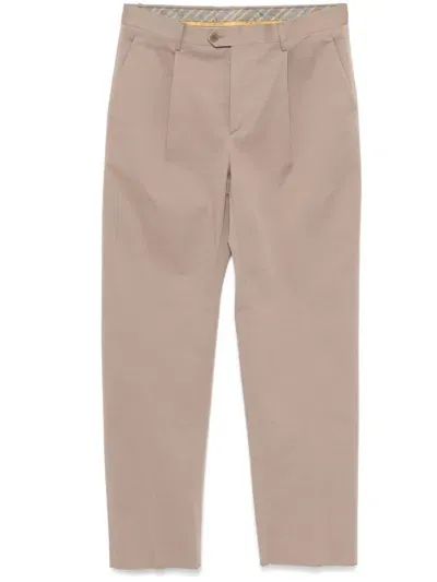 Etro Tapered Trousers In Brown