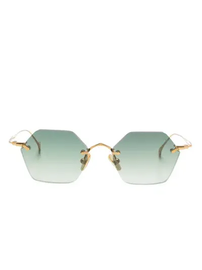 Eyepetizer Carnaby Geometric-frame Sunglasses In Green