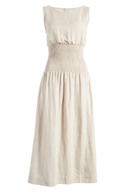 Faithfull The Brand La Canella Midi Dress In Natural