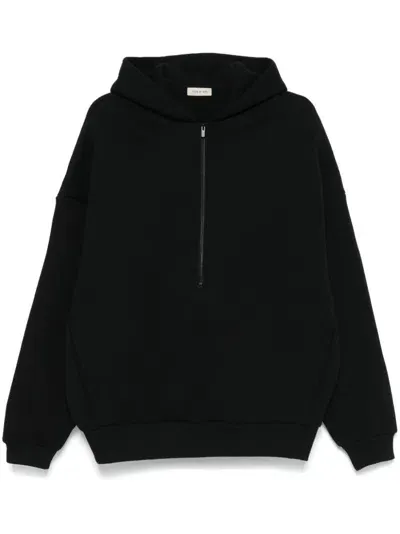 Fear Of God Half Zip Hoodie In Black